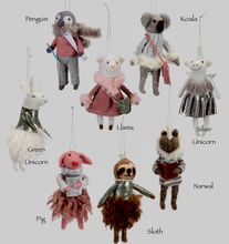 Load image into Gallery viewer, Ballerina Animal Ornament Narwal Ballerina
