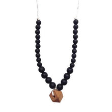 Load image into Gallery viewer, The Collins - Black Teething Necklace

