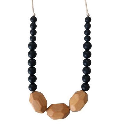 The Austin - Black Teething Necklace