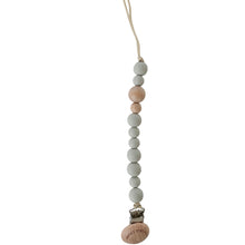 Load image into Gallery viewer, Classic Pacifier Clip - Wood + Grey
