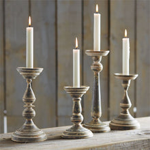 Load image into Gallery viewer, Tin Candle Stick Holder, for Pillars OR Tapers ~ x-small
