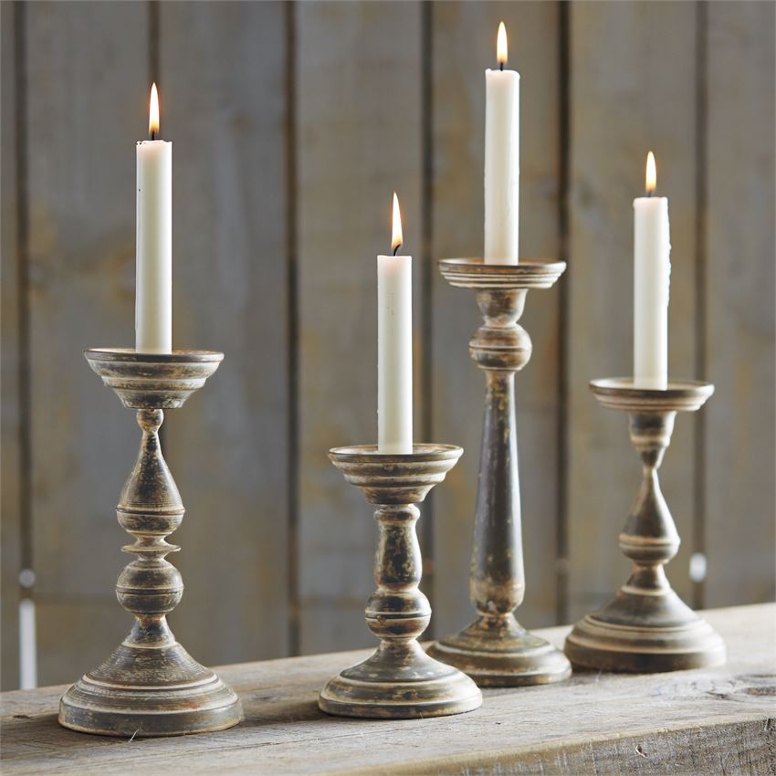 Tin Candle Stick Holder, for Pillars OR Tapers ~ x-small