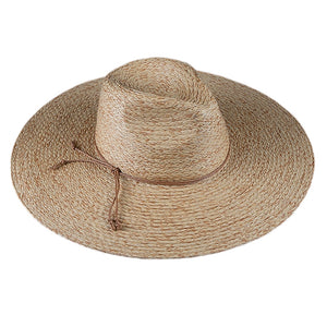 Natural Hat with Large Brim & Small Bow