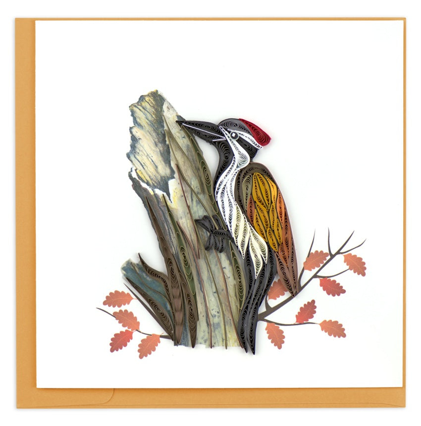 Woodpecker Quilled Card