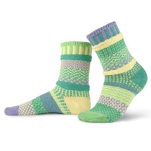 Solmate Socks: Chick-a-dee Adult Crew