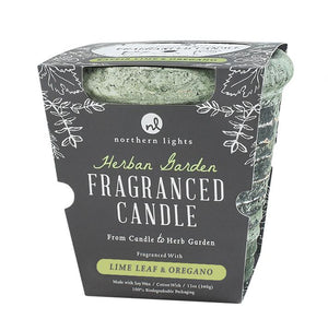 Lime Leaf & Oregano Herban Garden Candle 12oz WITH HERB SEEDS