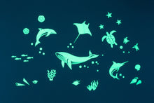 Load image into Gallery viewer, GLOPLAY Glow in the Dark Stickers: Sea Animals
