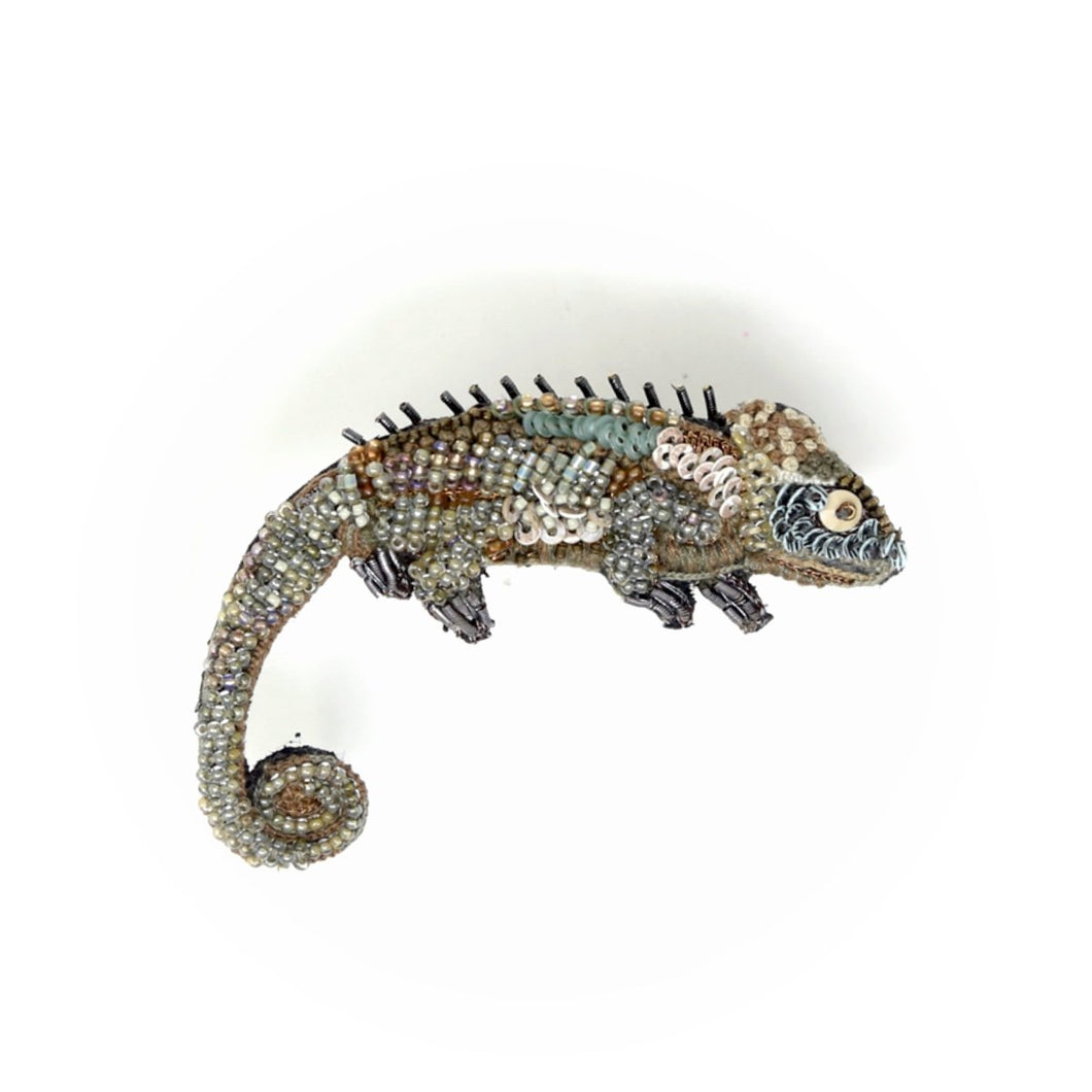 Madagascar Chameleon Brooch Pin