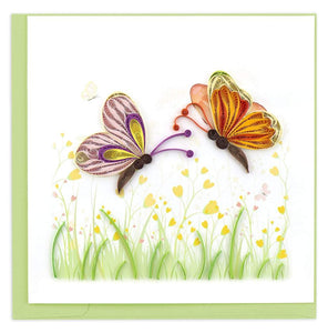 Two Butterflies Quilled Card