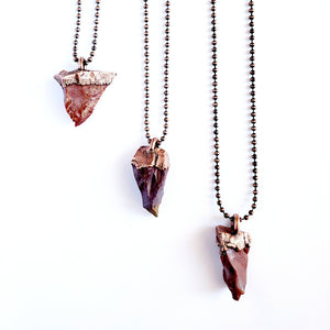 Electroformed Raw Red Jasper Necklace