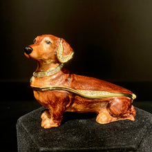 Load image into Gallery viewer, Dachshund Bejeweled Trinket Box
