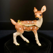 Load image into Gallery viewer, Fawn Bejeweled Trinket Box
