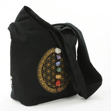 Load image into Gallery viewer, Sacred Geometry 7 Chakras Crystals Canvas Hobo Bag
