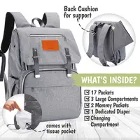 Load image into Gallery viewer, EXPLORER DIAPER BAG GRY
