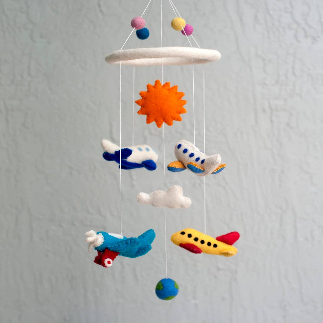 Mobile ~ Felted Airplane